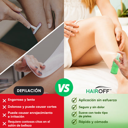 HairOff™ Spray de Depilación Permanente Natural