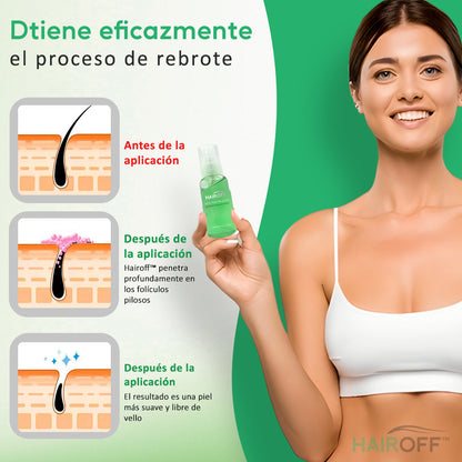 HairOff™ Spray de Depilación Permanente Natural